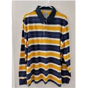 NEW - Men's Regular Long-Sleeve Stripe Rugby College Colors Jersey - Men's Large